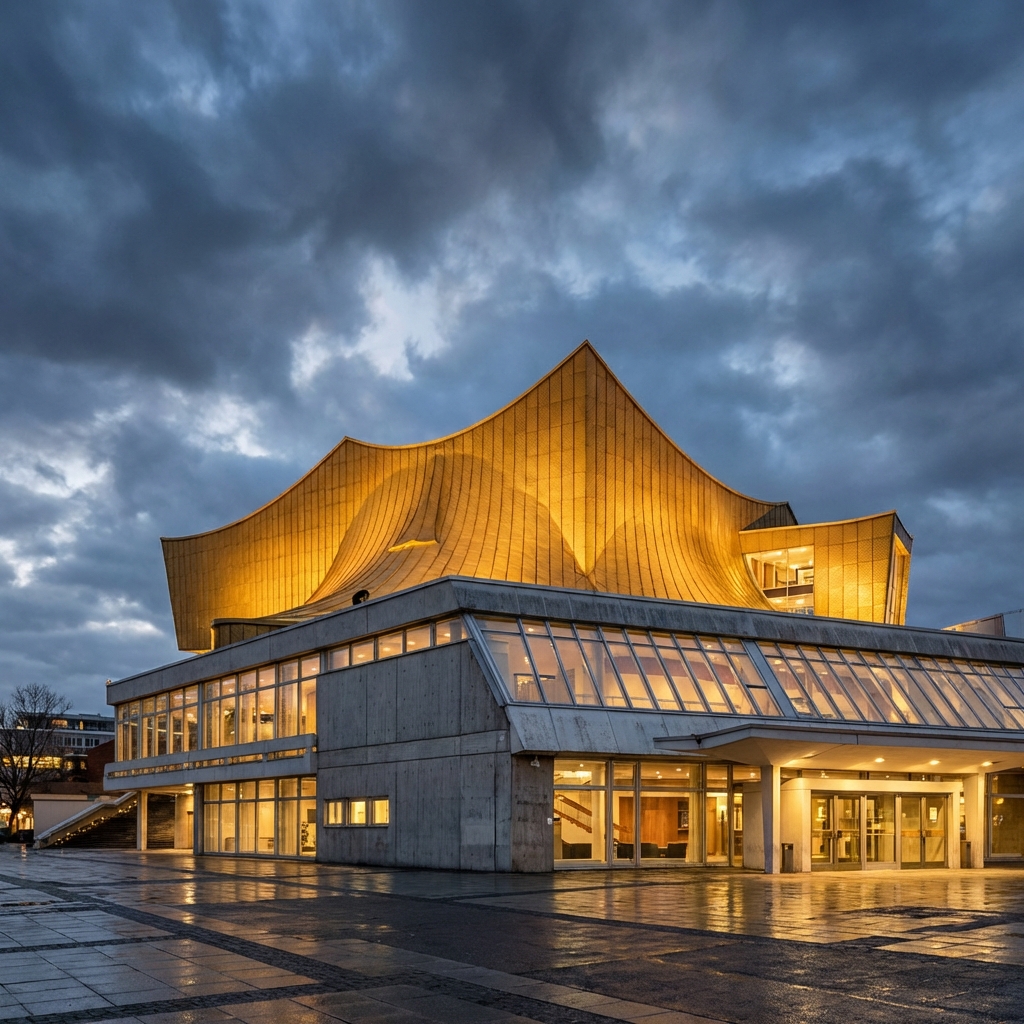 Berliner Philharmonie – goldenes Dach von Hans Scharoun